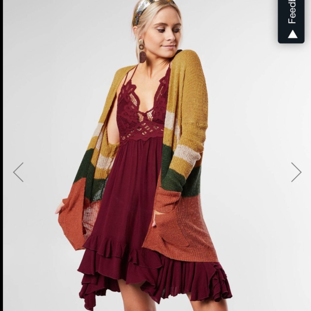 Flyaway striped cardigan sweater by Daytrip